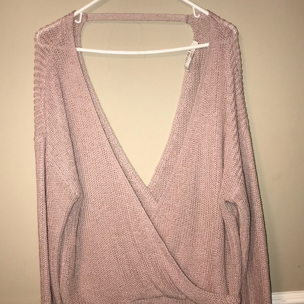 Cross over sweater